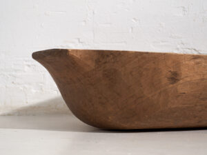 Cuenco antiguo de madera maciza (c.1900) #22