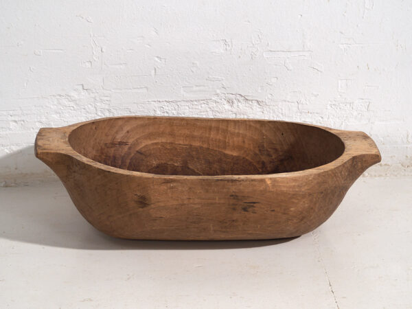 Cuenco antiguo de madera maciza (c.1900) #22