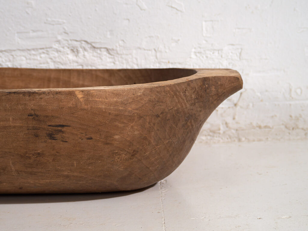 Cuenco antiguo de madera maciza (c.1900) #22