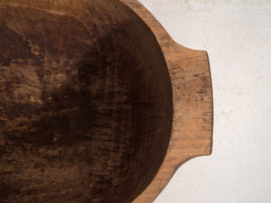 Cuenco antiguo de madera maciza (c.1900) #22