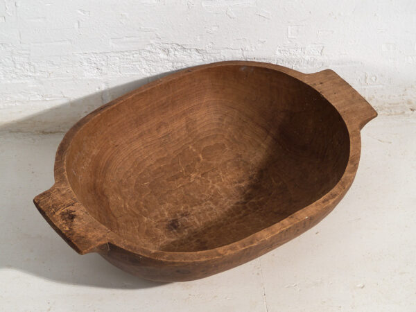 Cuenco antiguo de madera maciza (c.1900) #27