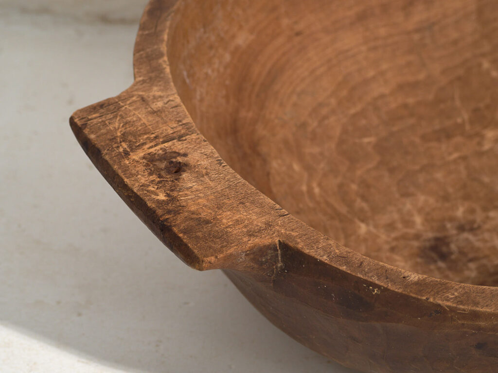Antique solid wood bowl (c.1900) #27