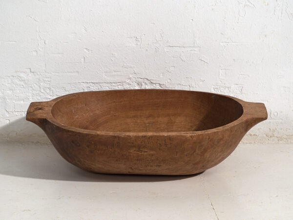 Cuenco antiguo de madera maciza (c.1900) #27