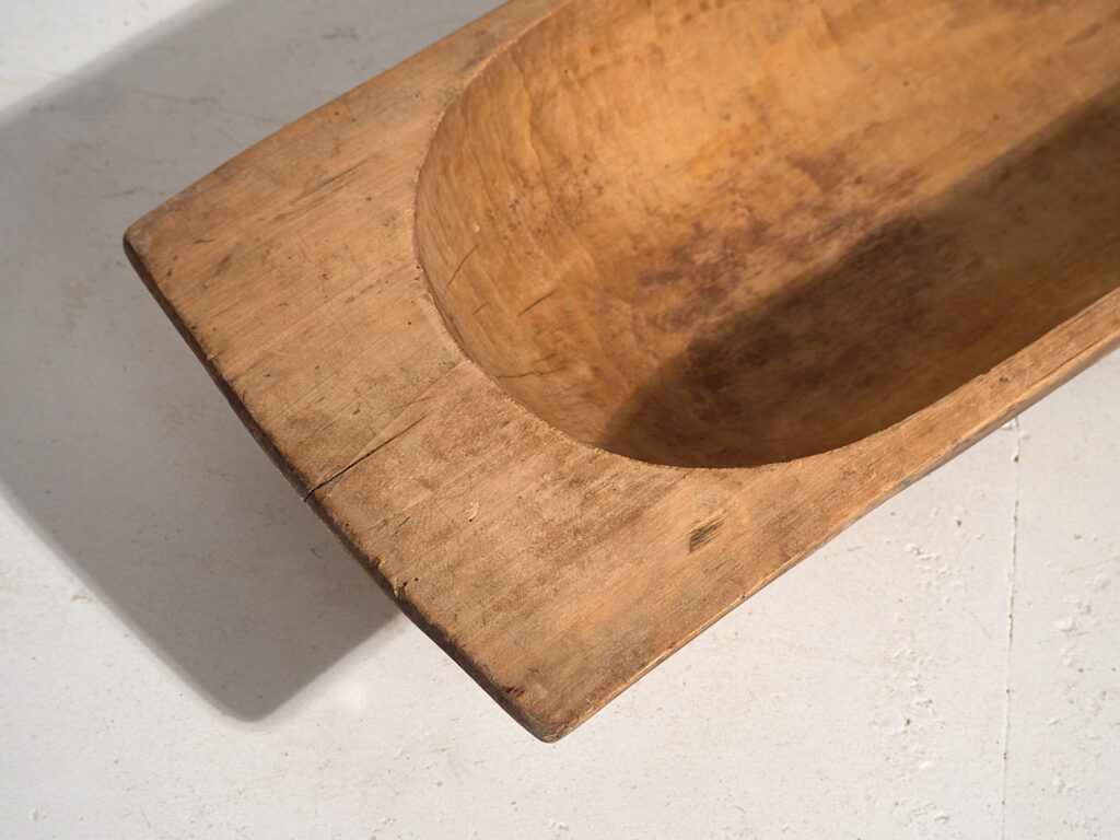 Cuenco ovalado antiguo de estilo primitivo (c.1900) #7