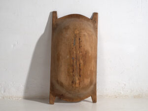 Cuenco wabi-sabi antiguo de madera maciza (c.1900) #9