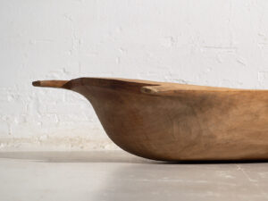 Cuenco wabi-sabi antiguo de madera maciza (c.1900) #9