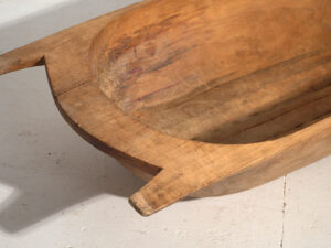 Cuenco wabi-sabi antiguo de madera maciza (c.1900) #9