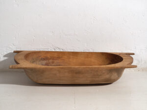 Cuenco wabi-sabi antiguo de madera maciza (c.1900) #9