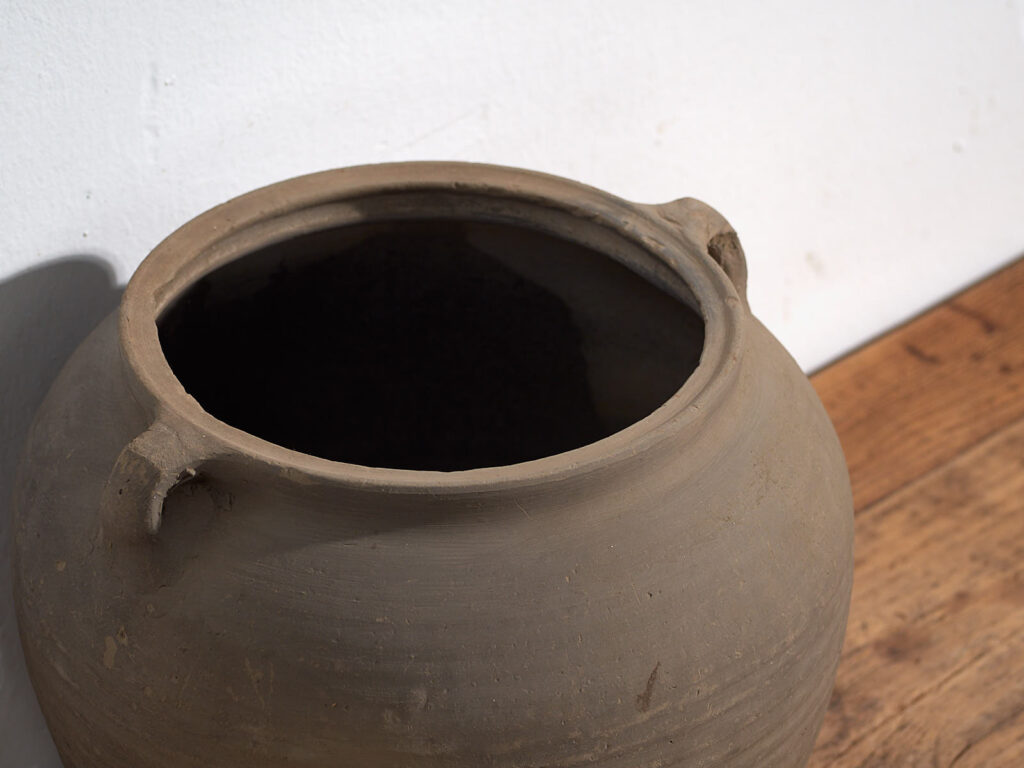 Antiguo jarrón con asas de estilo wabi sabi (c.1900) #17