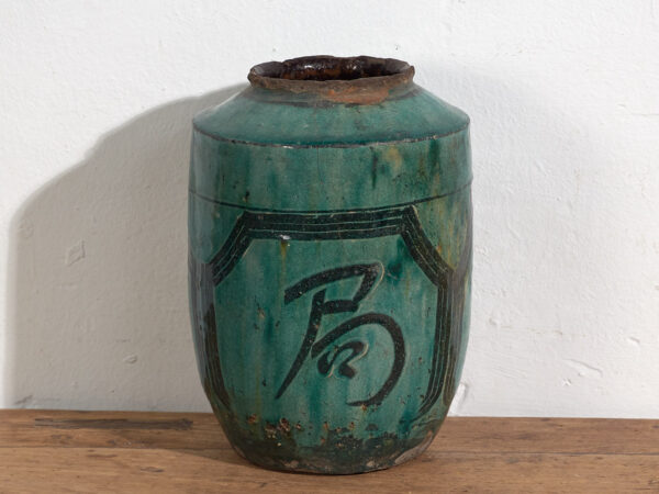 Antiguo jarrón de color verde jade (c.1820) #29