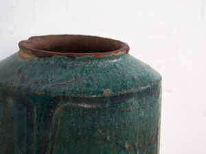 Antiguo jarrón de color verde turquesa (c.1820) #34