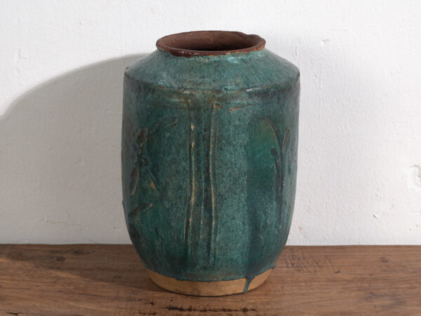 Antiguo jarrón de color verde turquesa (c.1820) #34