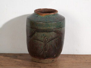 Antique oriental vase with floral relief (c.1820) #38