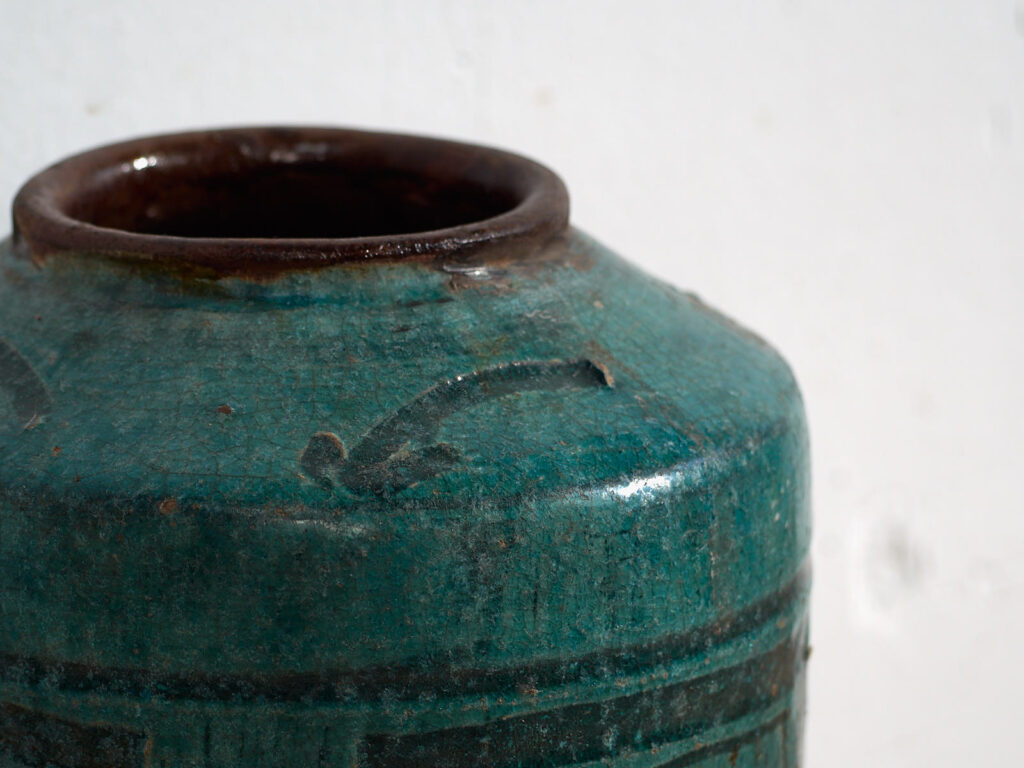 Jarrón antiguo de color verde esmeralda (c.1820) #40