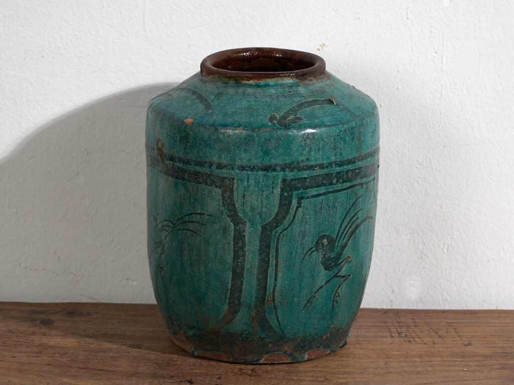 Jarrón antiguo de color verde esmeralda (c.1820) #40