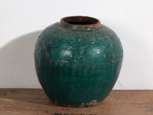 Petit vase ancien vert émeraude (vers 1820) #12