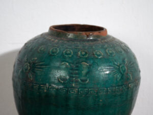 Petit vase ancien vert émeraude (vers 1820) #12