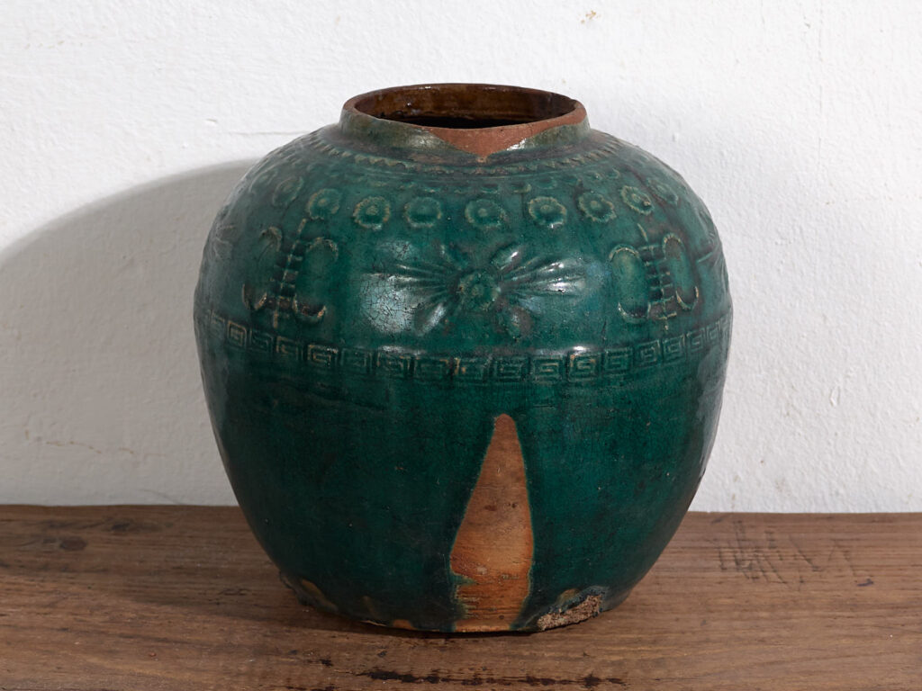 Petit vase ancien vert émeraude (vers 1820) #12