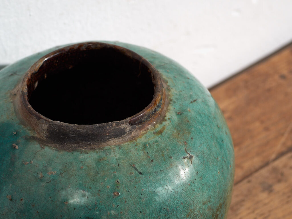 Antiguo jarrón de color verde esmeralda (c.1820) #13