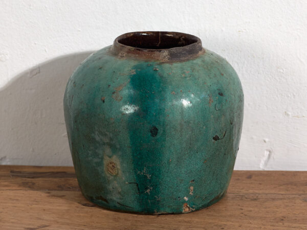 Antiguo jarrón de color verde esmeralda (c.1820) #13