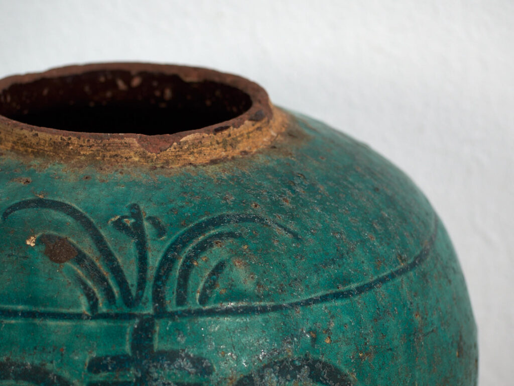 Antiguo jarrón de la dinastía Qing (c.1820) #15