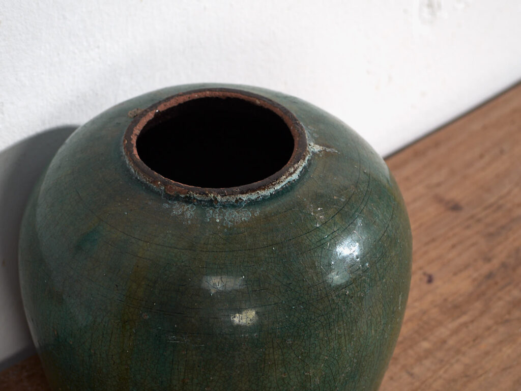 Jarrón de cerámica antiguo (c.1820) #17