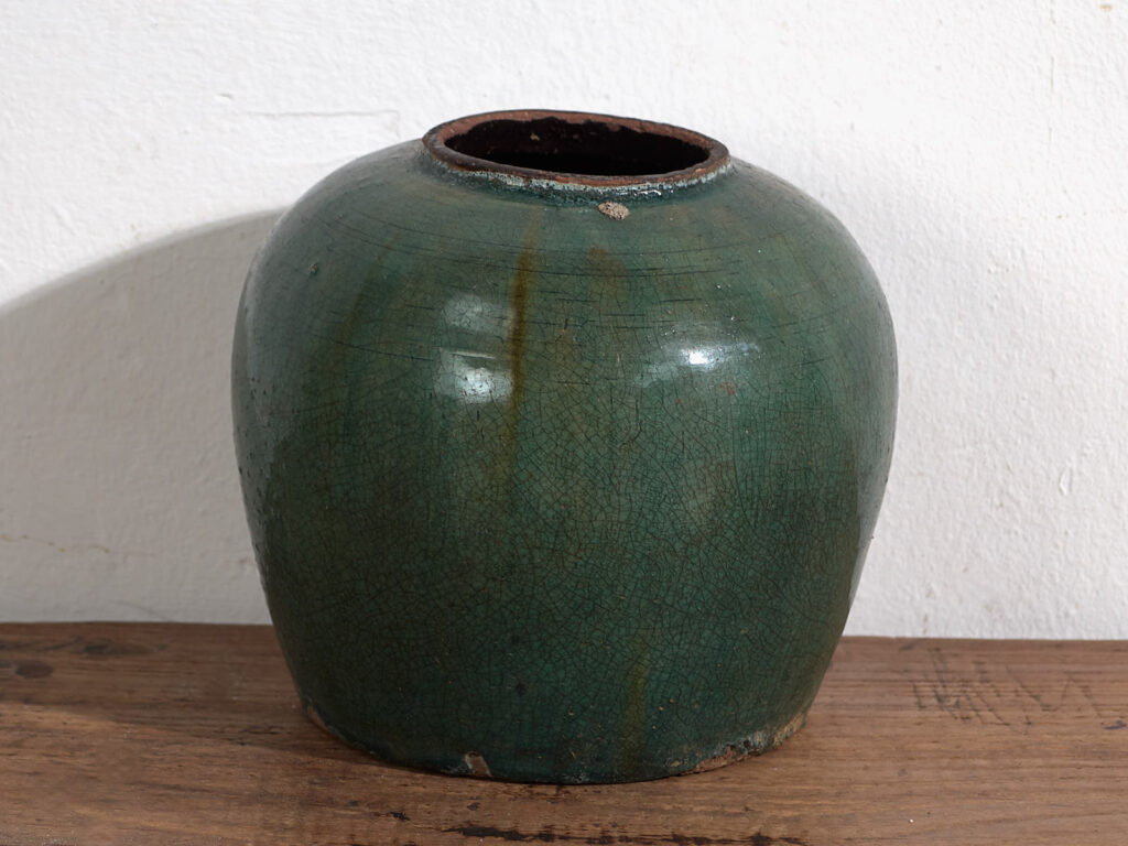 Jarrón de cerámica antiguo (c.1820) #17