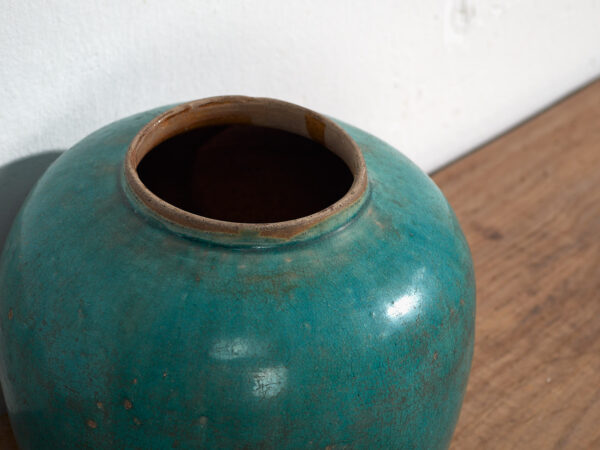 Vase ancien vert turquoise (vers 1820) #21