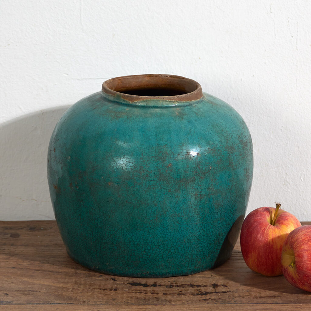 Antiguo jarrón verde turquesa (c.1820) #21