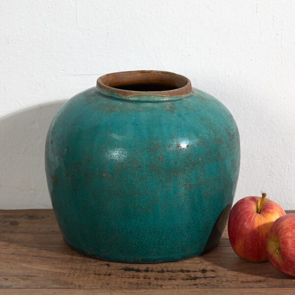 Vase ancien vert turquoise (vers 1820) #21