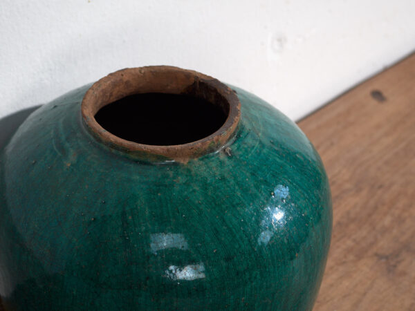 Vase ancien vert turquoise (vers 1820) #27