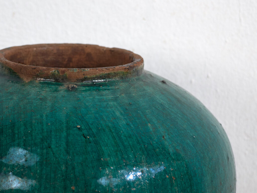 Antique turquoise green vase (c.1820) #27
