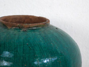 Antique turquoise green vase (c.1820) #27