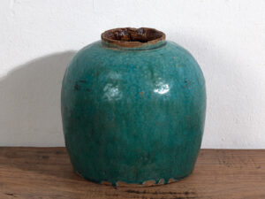Antique turquoise green vase (c.1820) #30