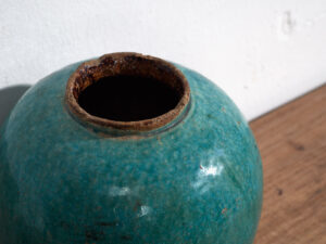 Antique turquoise green vase (c.1820) #30