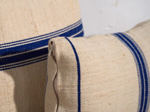 Cojines azules de lino antiguo #2