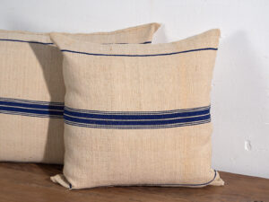 Cojines azules de lino antiguo #2