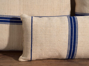 Cojines azules de lino antiguo #2