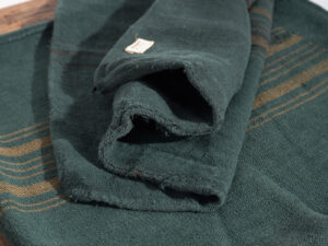 Cojín verde de lino antiguo #1