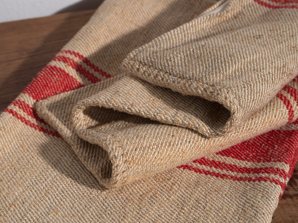 Cojines rojos de lino antiguo. Conjunto de 2 piezas #2