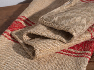 Cojines rojos de lino antiguo. Conjunto de 2 piezas #2