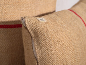 Cojines de lino antiguo con rayas rojas #3