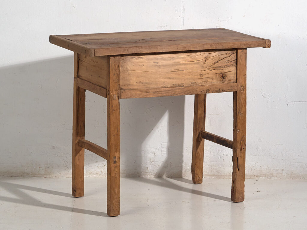 Antigua mesa consola de madera maciza (c.1900) #31