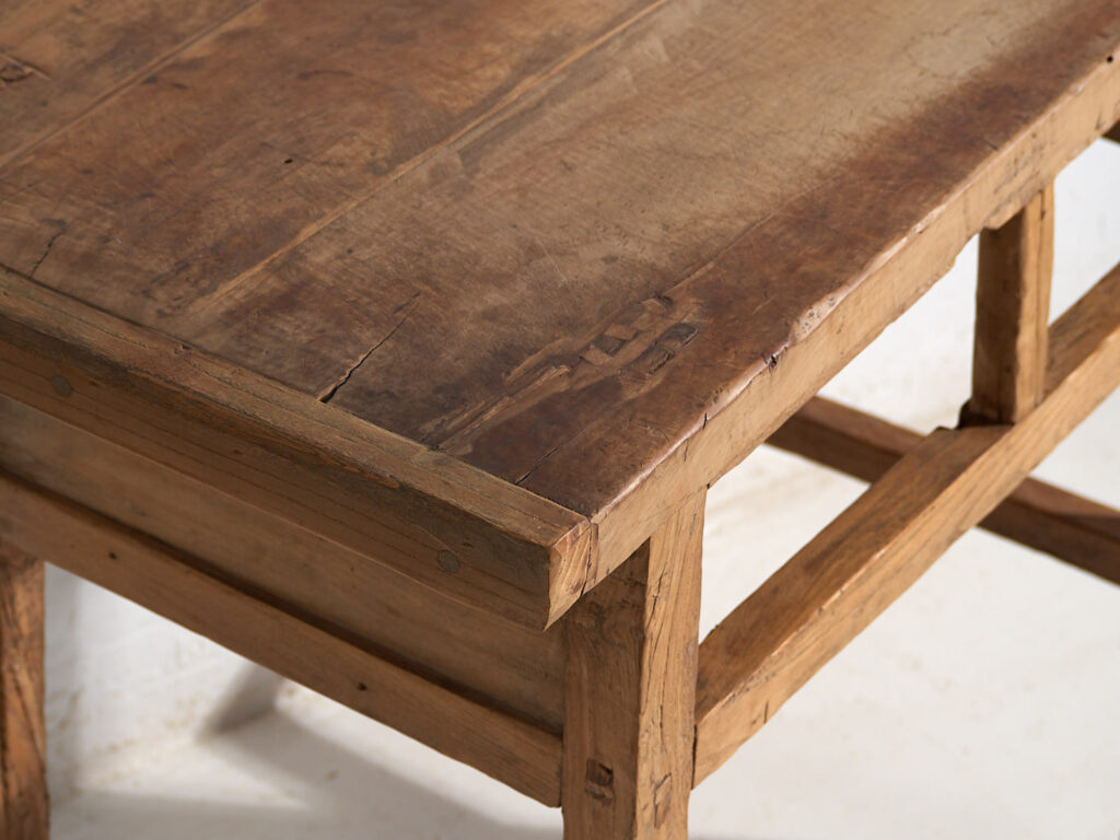 Antigua mesa consola de madera maciza (c.1900) #31