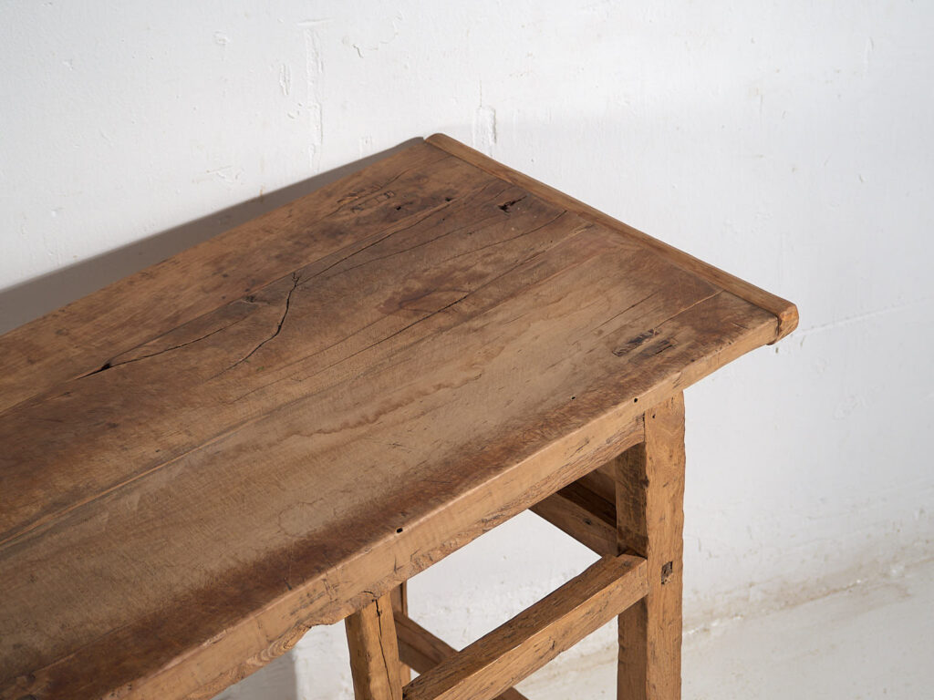 Antigua mesa consola de madera maciza (c.1900) #31