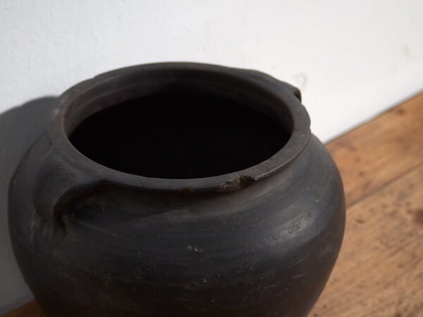 Jarrón pequeño antiguo de cerámica (c.1900) #7