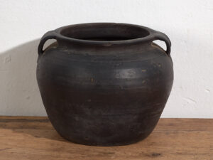 Jarrón pequeño antiguo de cerámica (c.1900) #7