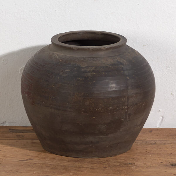 Antiguo jarrón redondo de cerámica (c.1900) #14