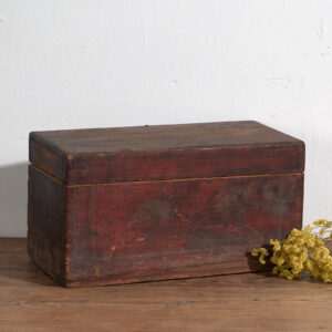 Caja antigua de color rojo granate (c.1900) #10