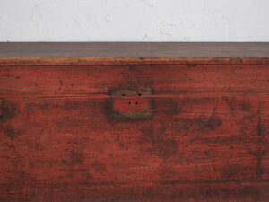 Antiguo cofre chino de color rojo granate (c.1900) #11